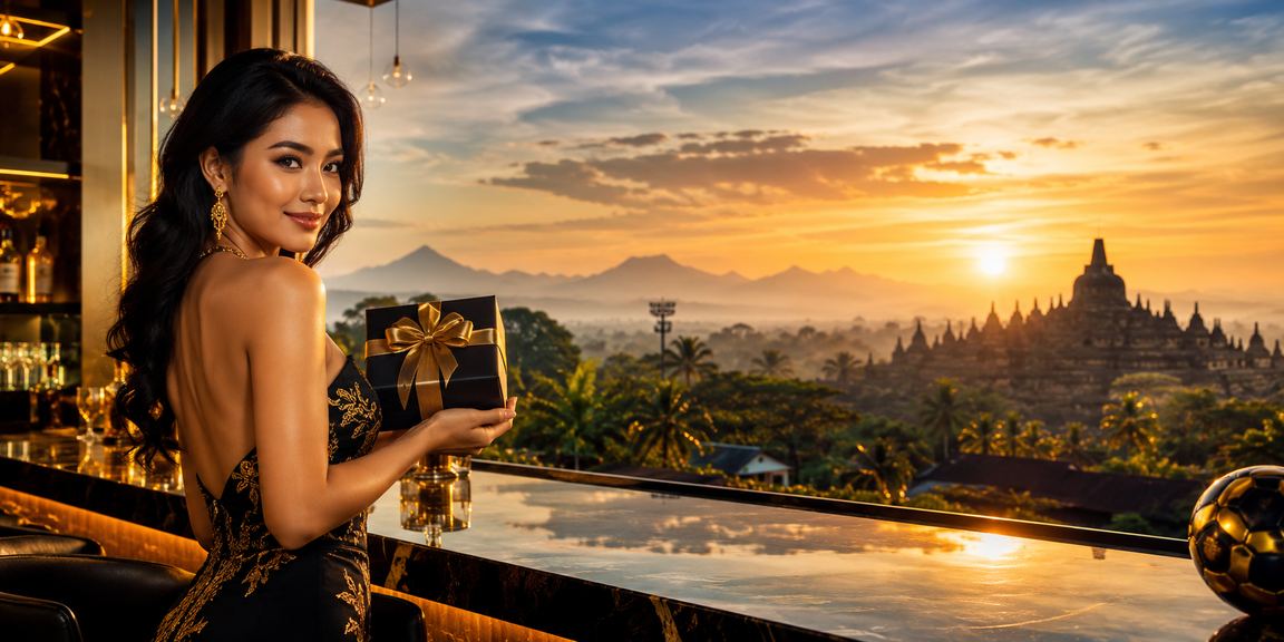 Model Vietnam berpose di depan meja hiburan casino malam