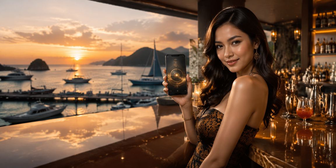 Pengguna mengakses platform casino digital dari ponsel dengan tampilan antarmuka yang bersih