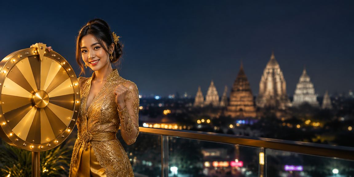 Model Vietnam memegang tiket lucky draw dengan ekspresi antusias dan penuh harapan